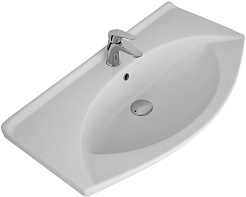 Misty Тумба с раковиной Чегет 85 белая – фотография-2